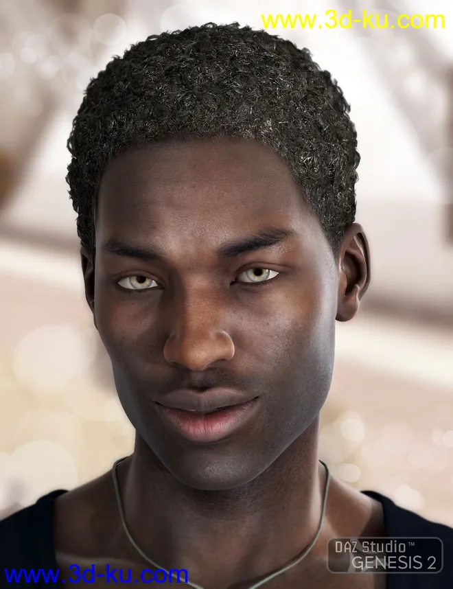 Omri Hair for Genesis 2 Male(s)模型的图片1