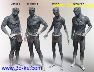 3D打印模型Oolong HD for Genesis 8 Male的图片