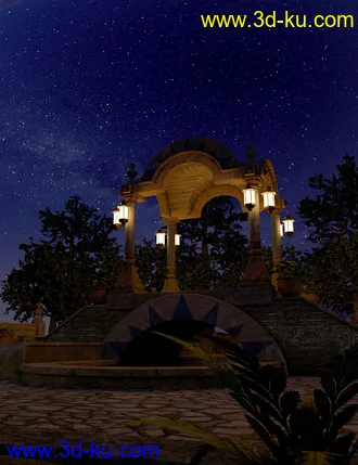 3D打印模型Orestes Iray HDRI Skydomes - A Night in August的图片
