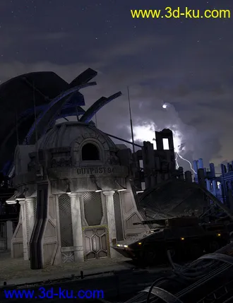3D打印模型Orestes Iray HDRI Skydomes - A Night in August的图片