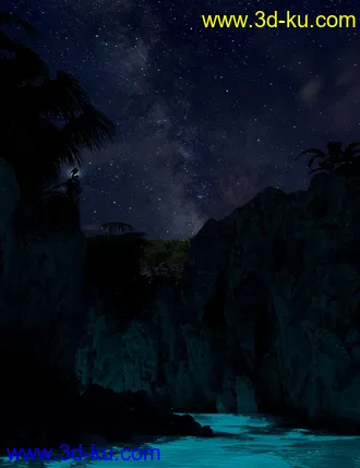 3D打印模型Orestes Iray HDRI Skydomes - Cloudy Night的图片