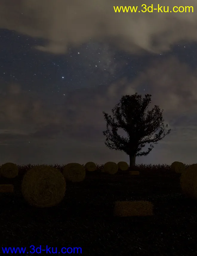 Orestes Iray HDRI Skydomes - Cloudy Night模型的图片4