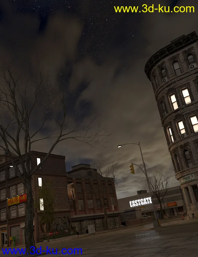 Orestes Iray HDRI Skydomes - Cloudy Night模型的图片5