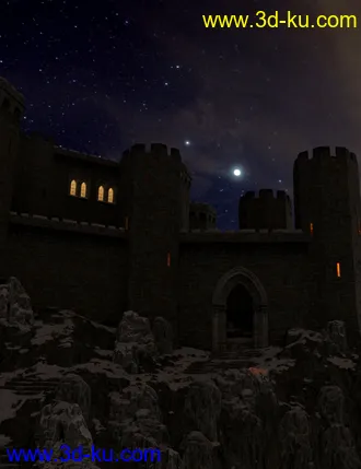 3D打印模型Orestes Iray HDRI Skydomes - Cloudy Night的图片