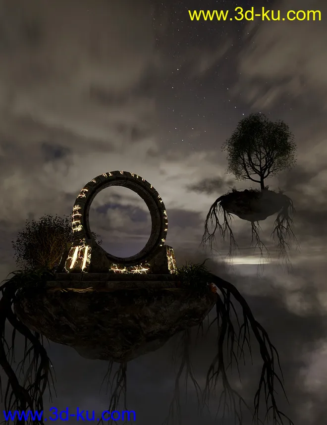 Orestes Iray HDRI Skydomes - Cloudy Night模型的图片8
