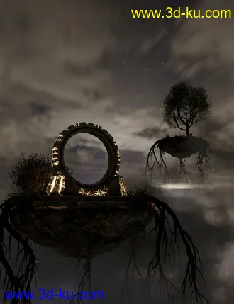 3D打印模型Orestes Iray HDRI Skydomes - Cloudy Night的图片