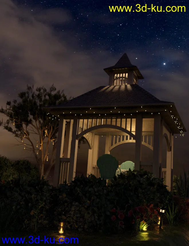 Orestes Iray HDRI Skydomes - Cloudy Night模型的图片9