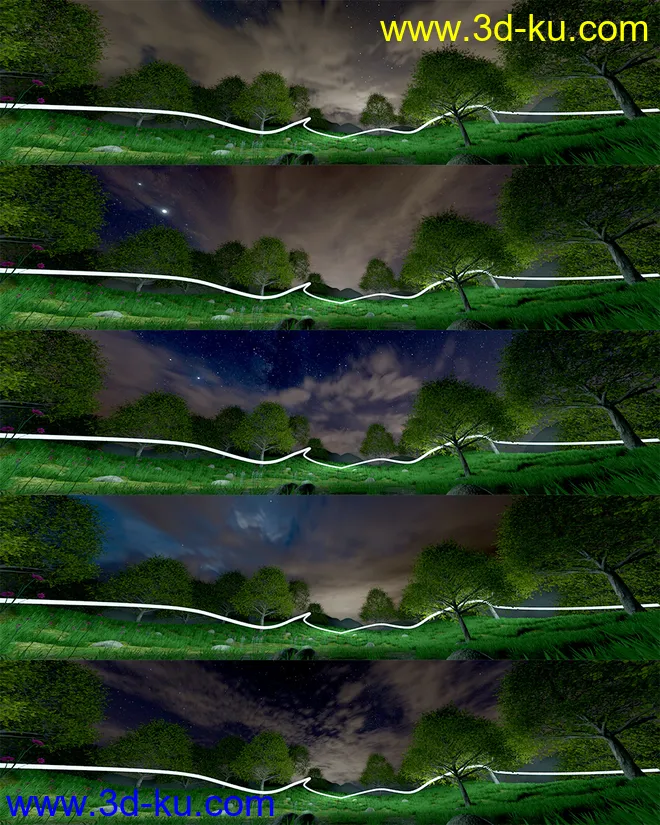 Orestes Iray HDRI Skydomes - Cloudy Night模型的图片10