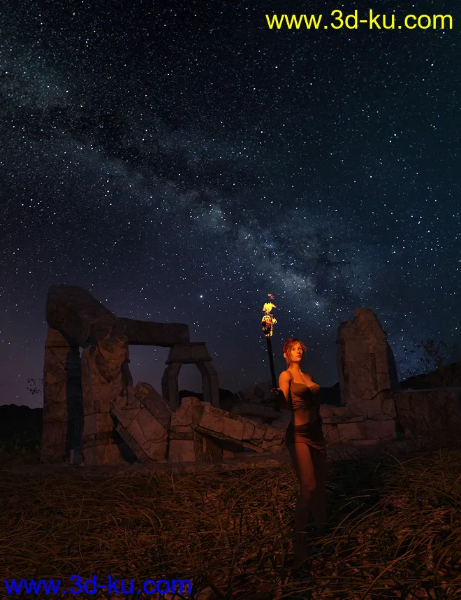 Orestes Iray HDRI Skydomes - Milky Way模型的图片1