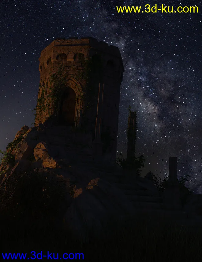 Orestes Iray HDRI Skydomes - Milky Way模型的图片4