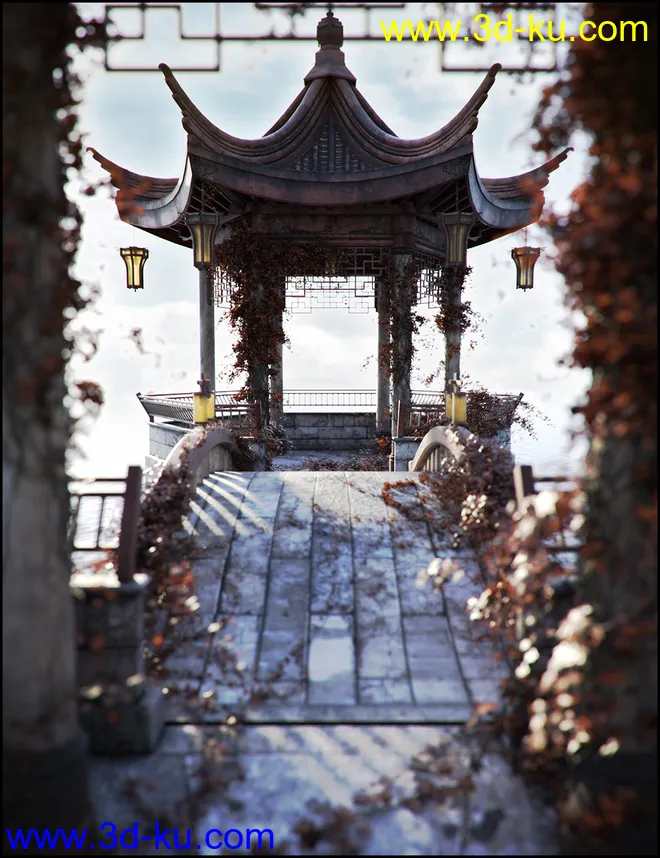 Oriental Tranquility Awakening Iray Addon模型的图片1