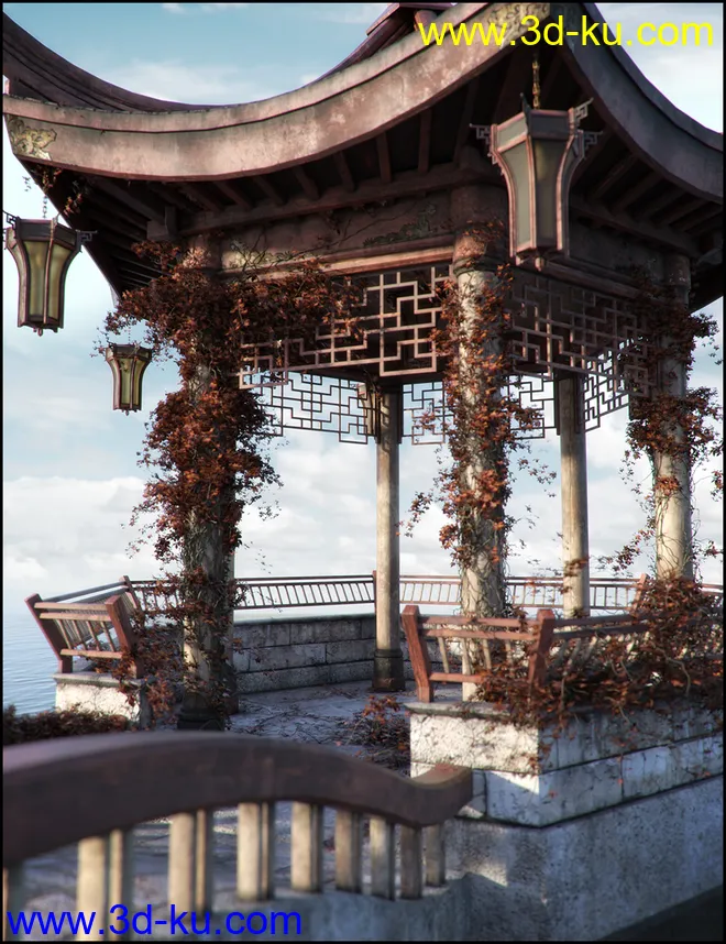 Oriental Tranquility Awakening Iray Addon模型的图片3