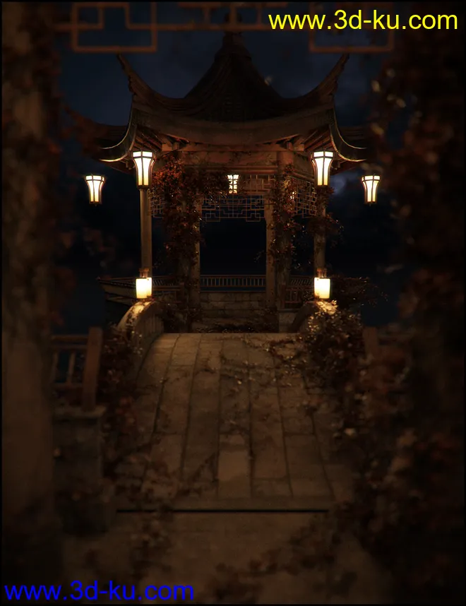 Oriental Tranquility Awakening Iray Addon模型的图片8