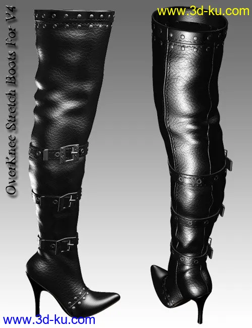 OverKnee Stretch Boots For V4模型的图片1