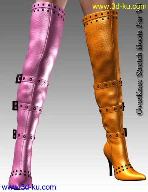 OverKnee Stretch Boots For V4模型的图片3