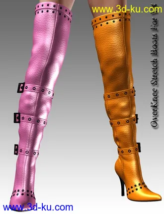3D打印模型OverKnee Stretch Boots For V4的图片