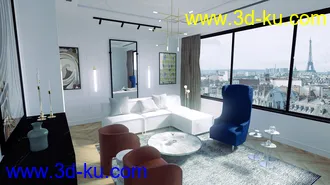 3D打印模型Paris Living Room的图片
