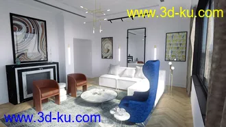 3D打印模型Paris Living Room的图片