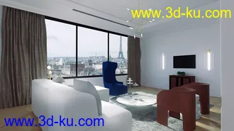 3D打印模型Paris Living Room的图片