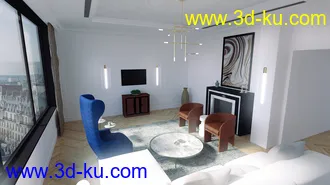 3D打印模型Paris Living Room的图片