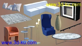 3D打印模型Paris Living Room的图片