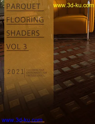 3D打印模型Parquet Flooring Shaders Vol 3的图片