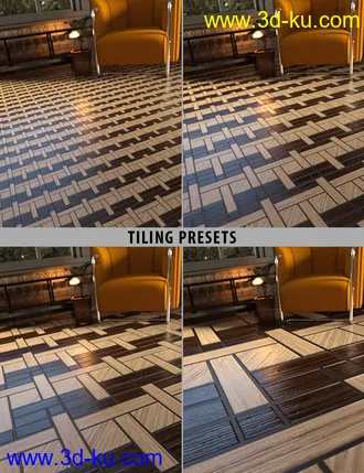 3D打印模型Parquet Flooring Shaders Vol 3的图片