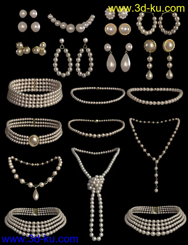 Pearls, Pearls, Pearls for Genesis 8 and 8.1 Females模型的图片6