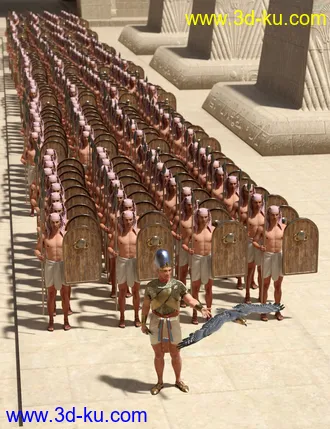 3D打印模型Pharaoh At War Characters and Outfit for Genesis 8 Male的图片