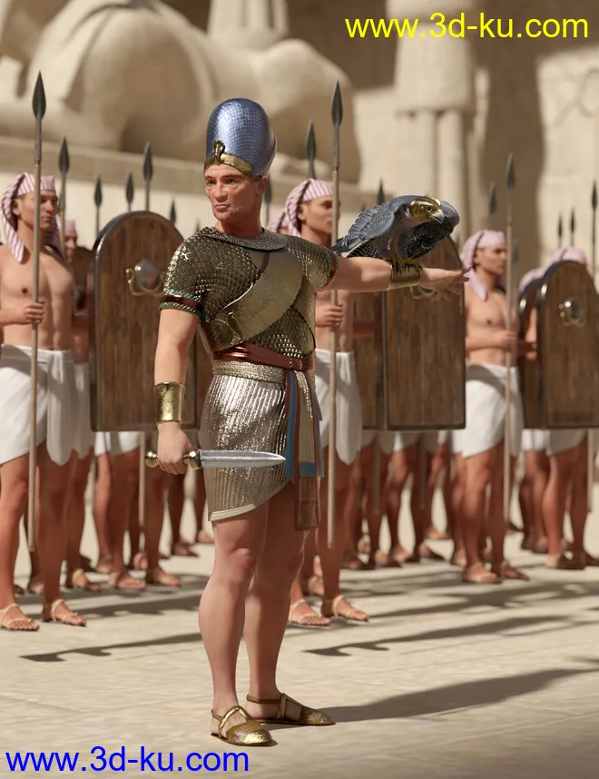 Pharaoh At War Characters and Outfit for Genesis 8 Male模型的图片4
