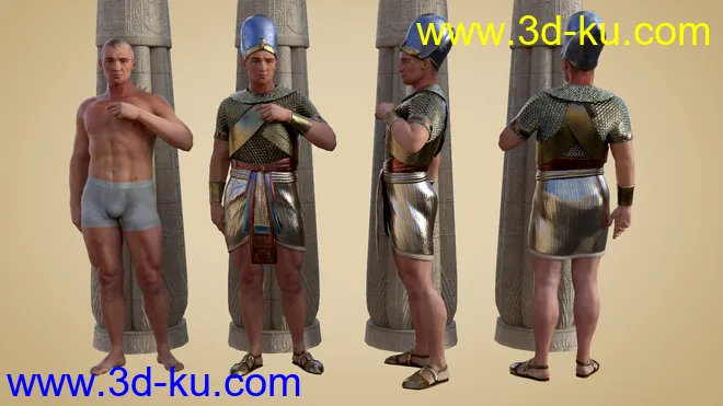 Pharaoh At War Characters and Outfit for Genesis 8 Male模型的图片7