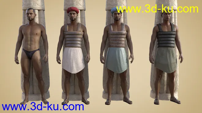 Pharaoh At War Characters and Outfit for Genesis 8 Male模型的图片9