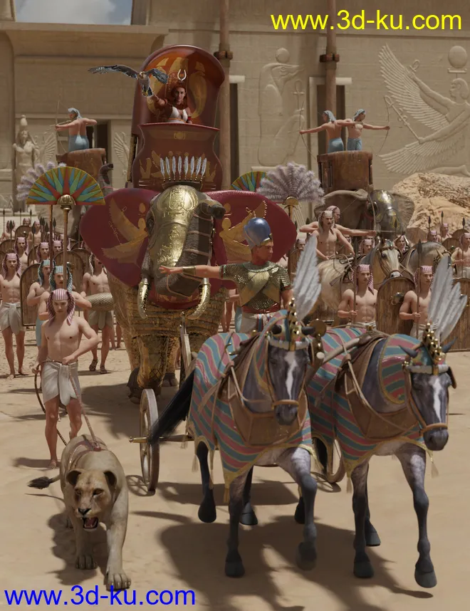 Pharaoh At War Weapons Props and Poses模型的图片1