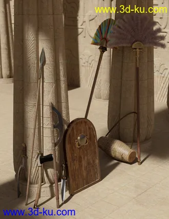 3D打印模型Pharaoh At War Weapons Props and Poses的图片