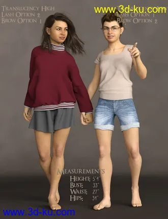 3D打印模型Phx Andie HD and Accessories for Genesis 8 Females的图片