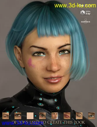 3D打印模型Phx Andie HD and Accessories for Genesis 8 Females的图片