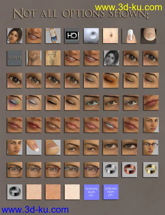 Phx Andie HD and Accessories for Genesis 8 Females模型的图片5