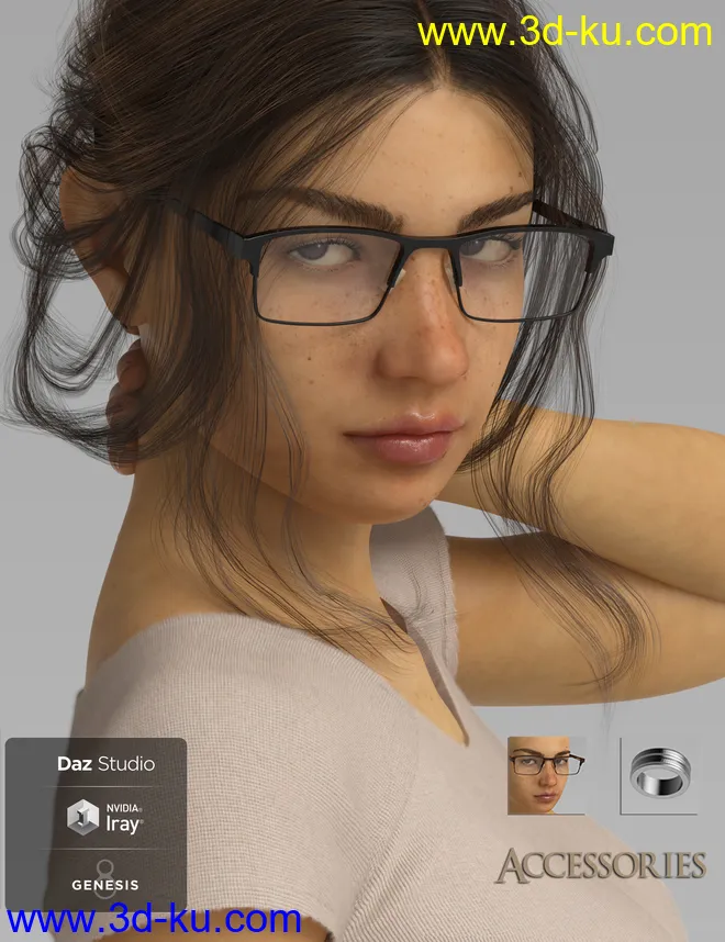 Phx Andie HD and Accessories for Genesis 8 Females模型的图片8