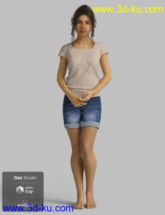 3D打印模型Phx Andie HD and Accessories for Genesis 8 Females的图片