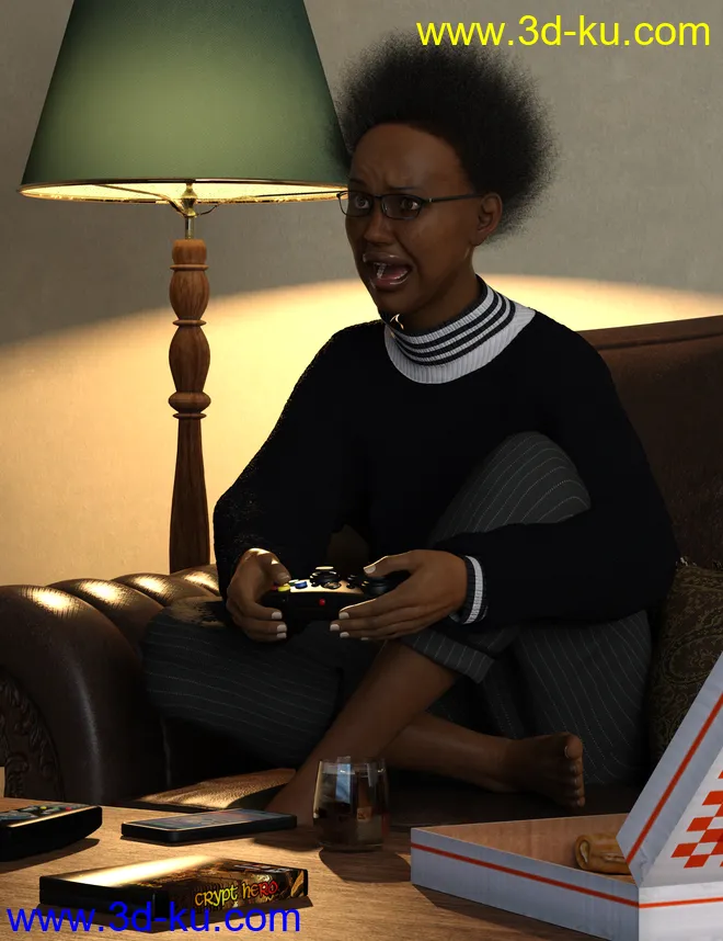 Phx Chantalle Hair for Genesis 8 Female(s)模型的图片5