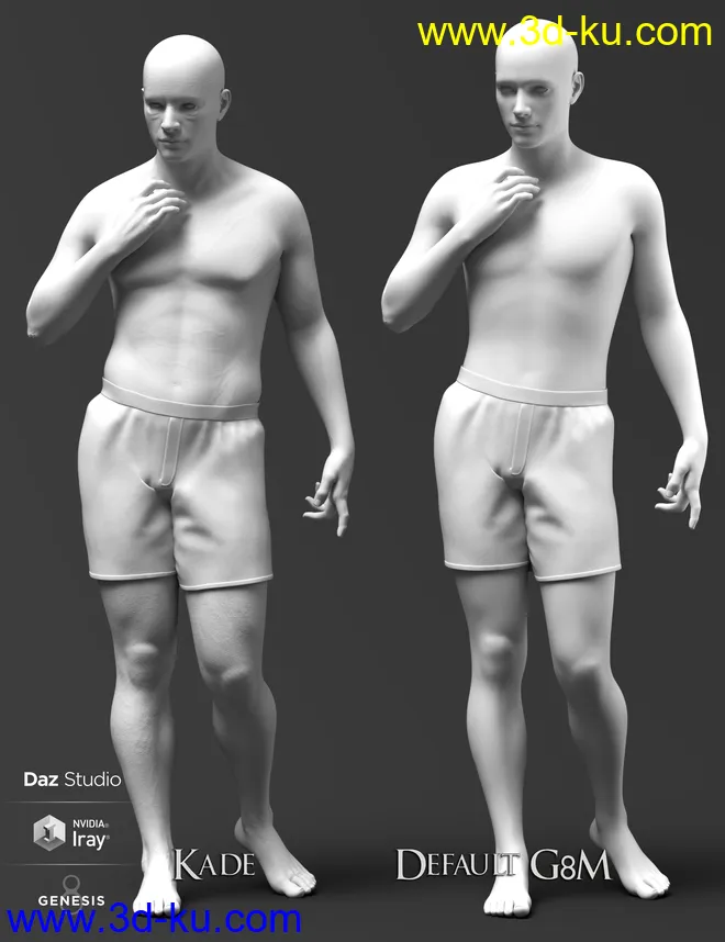 Phx Kade for Genesis 8 and 8.1 Male模型的图片10