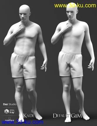 3D打印模型Phx Kade for Genesis 8 and 8.1 Male的图片