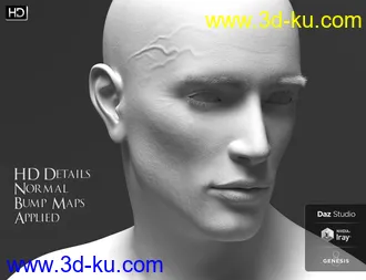 3D打印模型Phx Nasiri HD and Necklace for Genesis 8 Male的图片