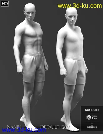 3D打印模型Phx Nasiri HD and Necklace for Genesis 8 Male的图片