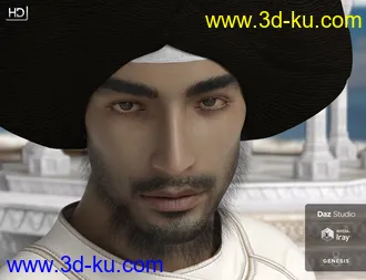 3D打印模型Phx Nasiri HD and Necklace for Genesis 8 Male的图片
