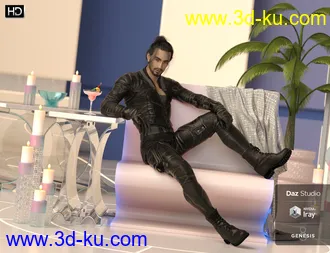 3D打印模型Phx Nasiri HD and Necklace for Genesis 8 Male的图片