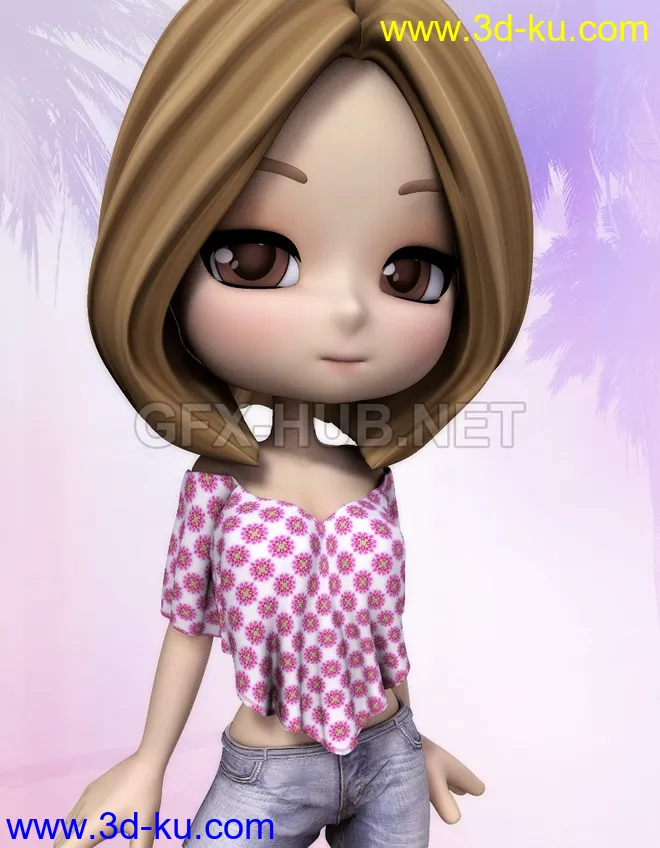 Pink LUV Summer Lovin for Cookie模型的图片1