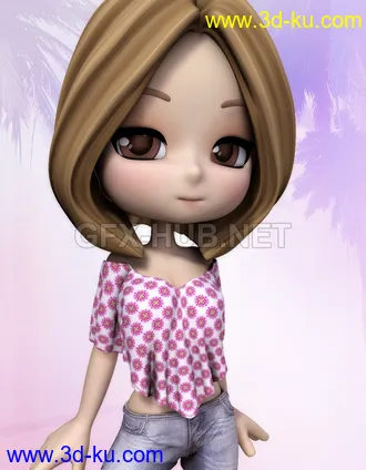 3D打印模型Pink LUV Summer Lovin for Cookie的图片