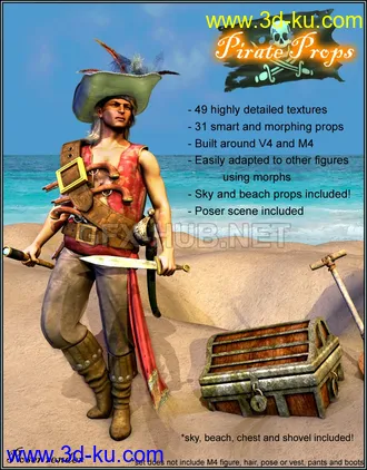3D打印模型Pirate Props的图片