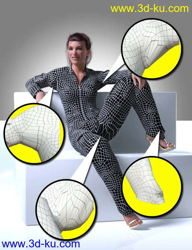 pJCM Poses - For Clothing Creators for Genesis 8模型的图片1